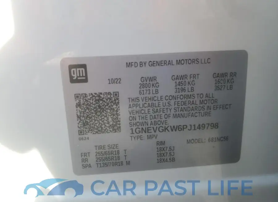 1GNEVGKW6PJ149798# 12