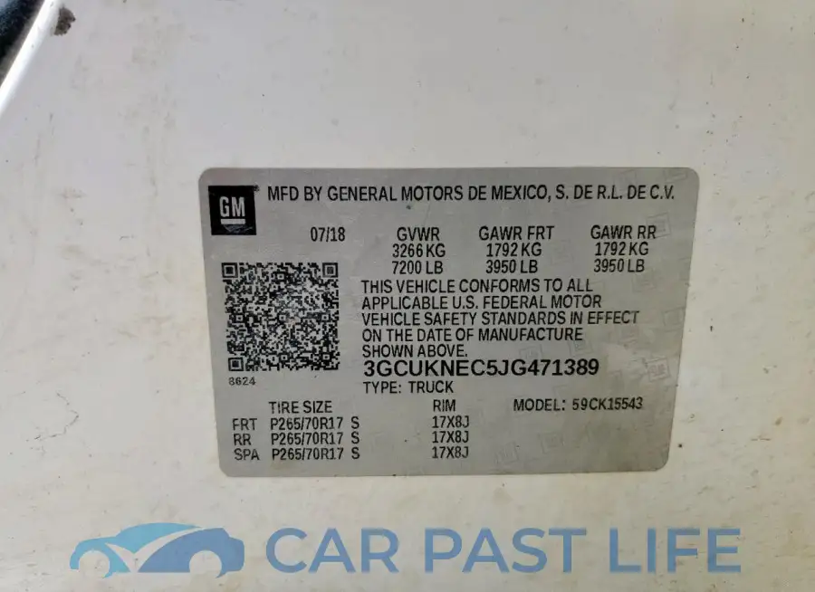 3GCUKNEC5JG471389# 13