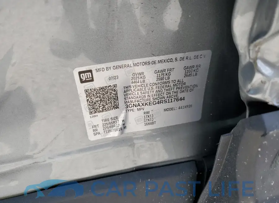 3GNAXKEG4RS117644# 14