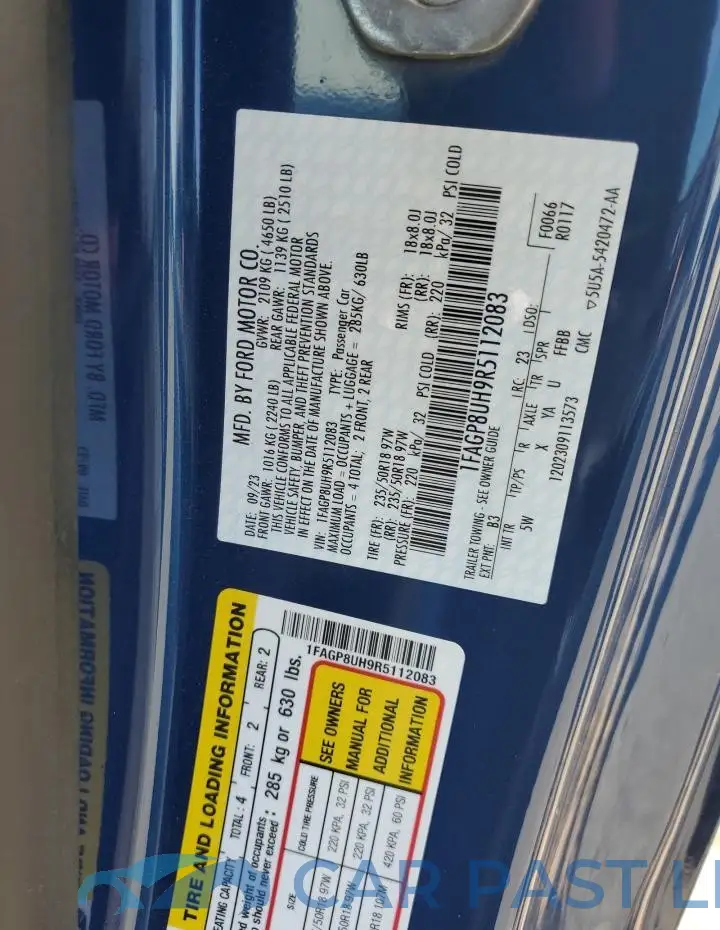 1FAGP8UH9R5112083# 13