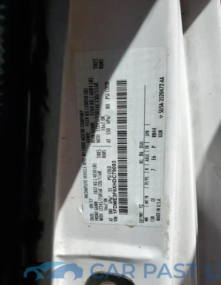 1FDWE3F6XHDC79093# 13