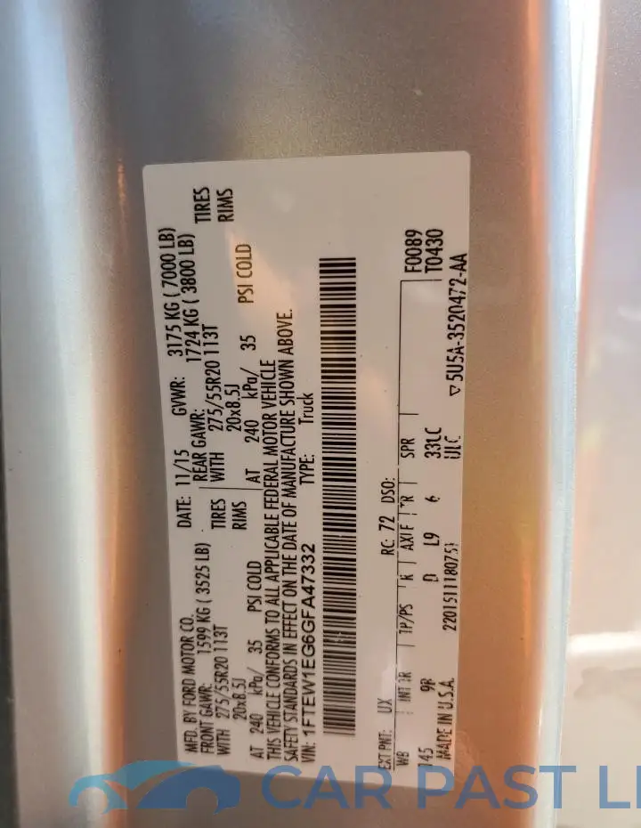 1FTEW1EG6GFA47332# 13