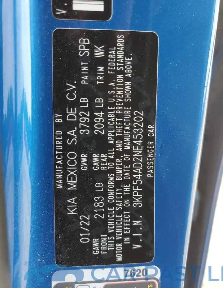 3KPF54AD2NE453202# 12