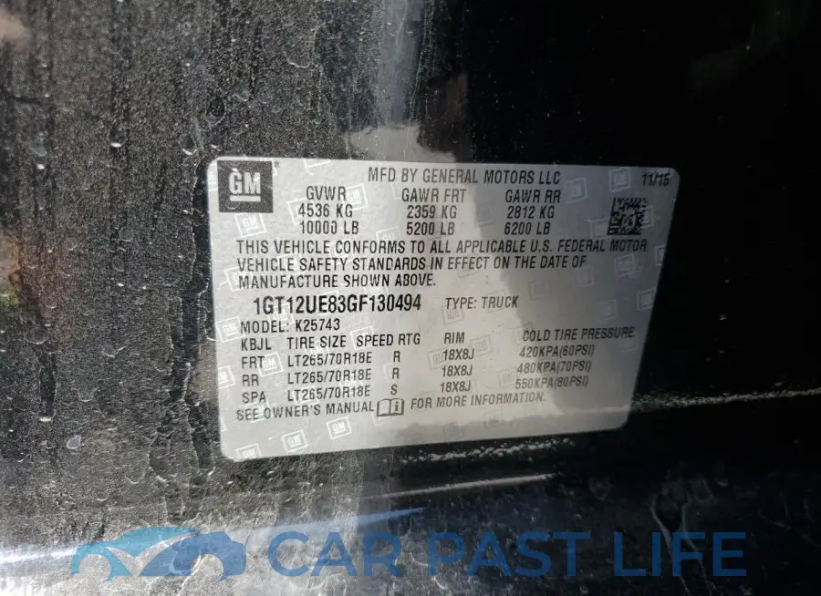 1GT12UE83GF130494# 12