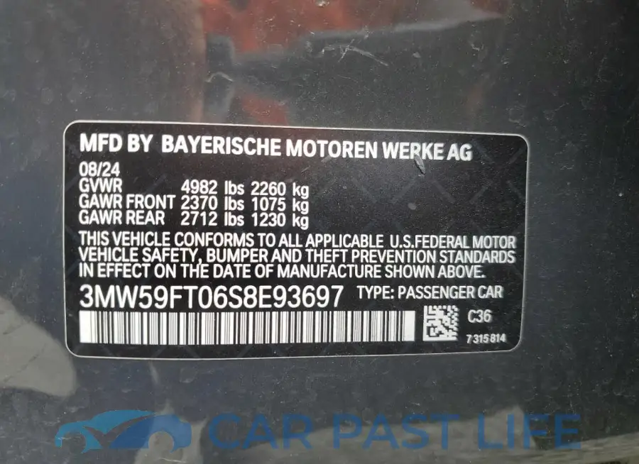 3MW59FT06S8E93697# 13