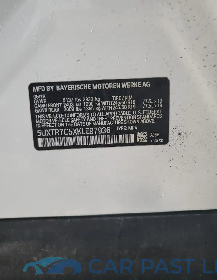 5UXTR7C5XKLE97936# 13