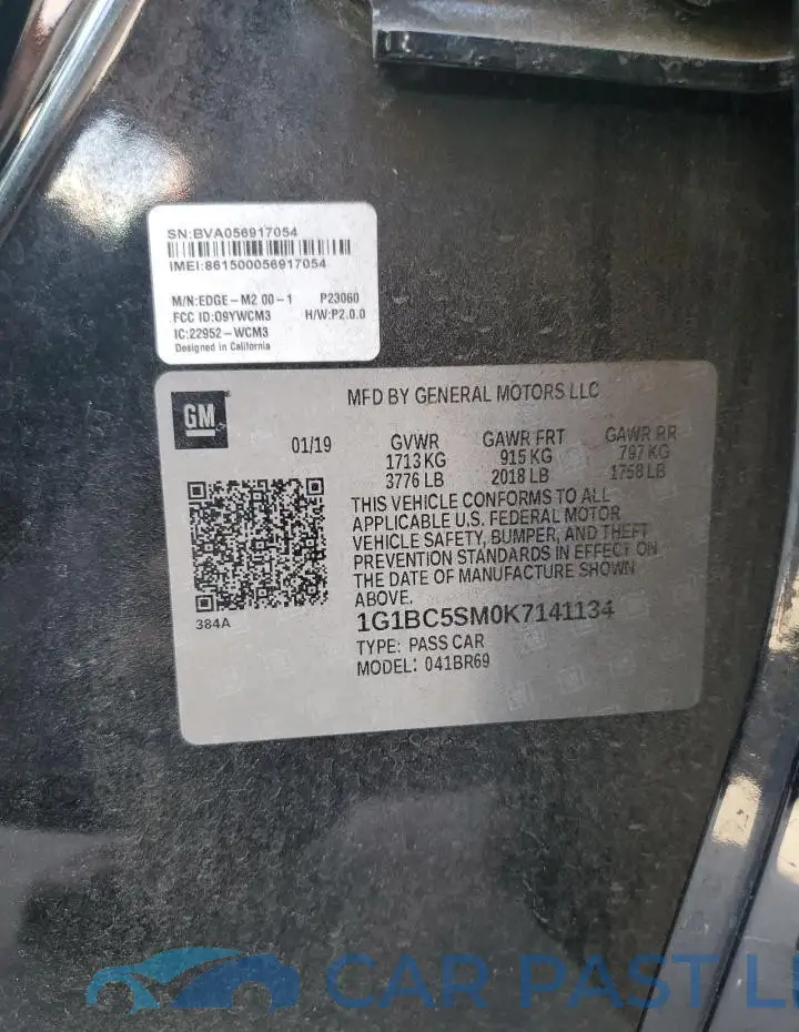 1G1BC5SM0K7141134# 12