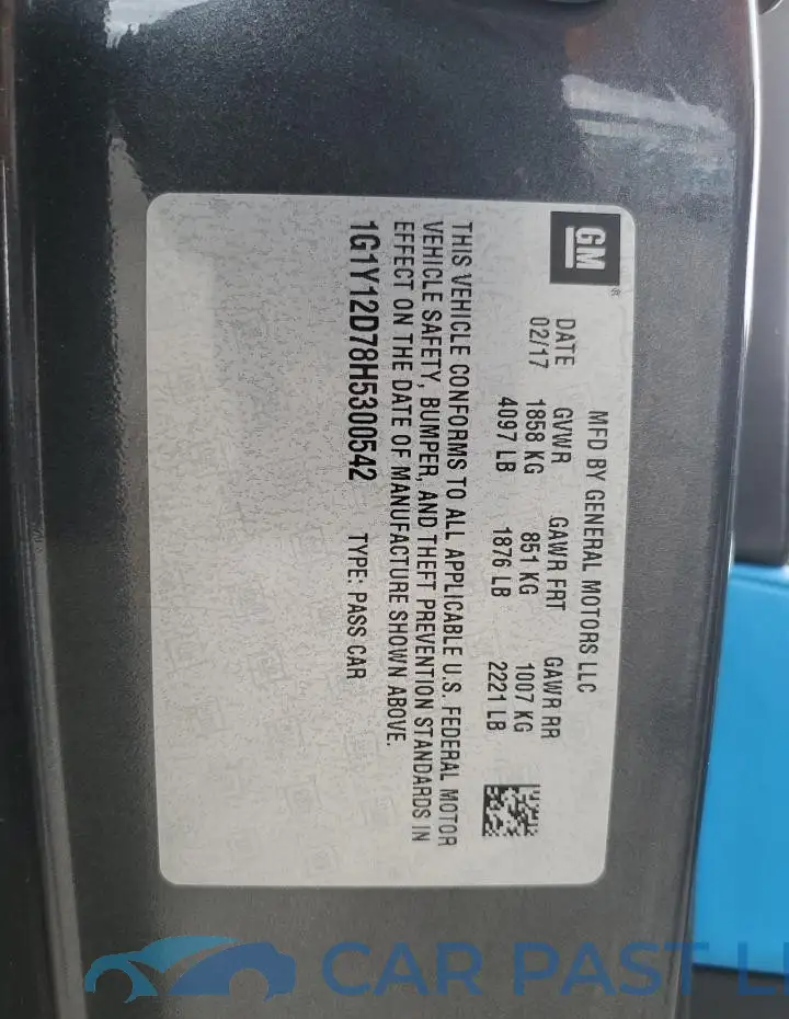 1G1Y12D78H5300542# 12