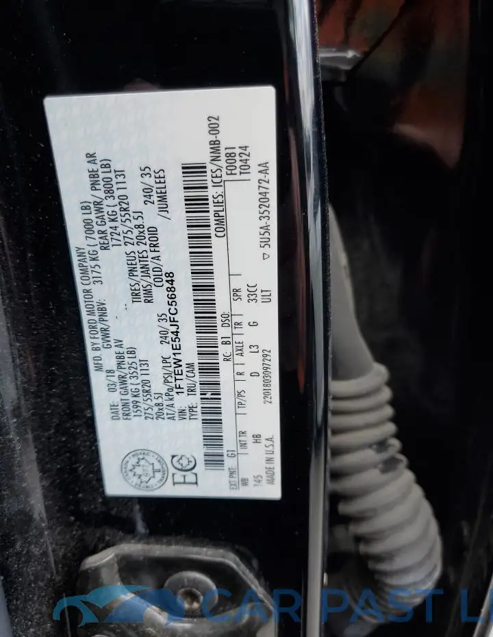 1FTEW1E54JFC56848# 12