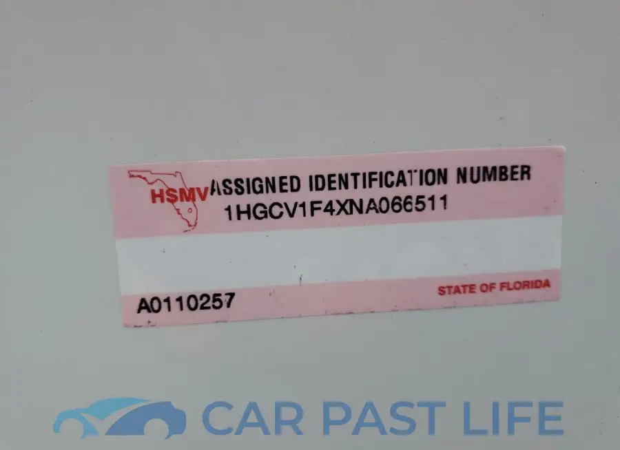 1HGCV1F4XNA066511# 12
