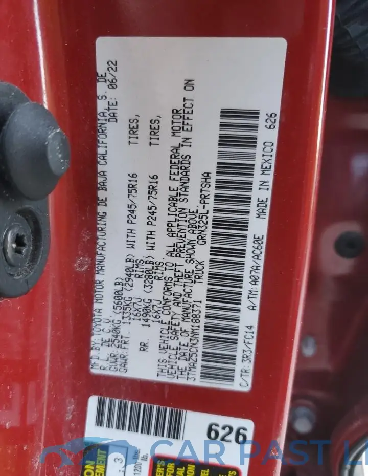 3TMAZ5CN3NM188371# 12