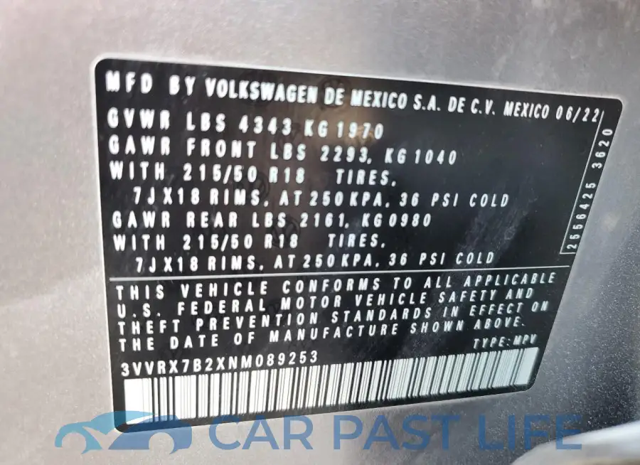 3VVRX7B2XNM089253# 14
