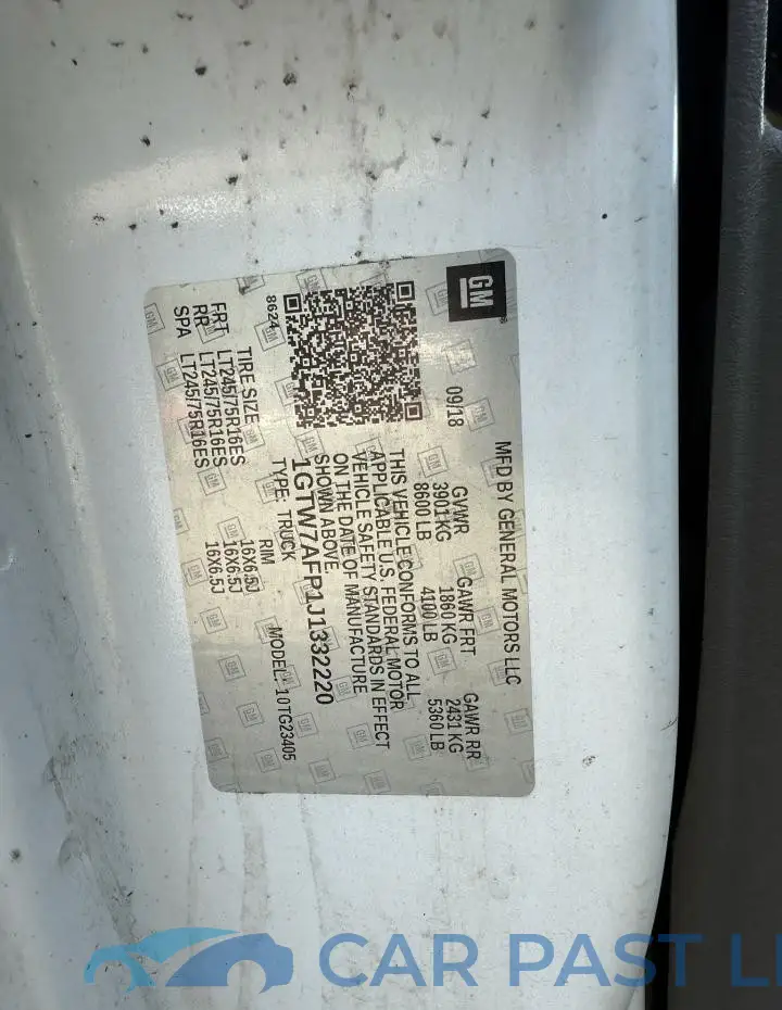 1GTW7AFP1J1332220# 10