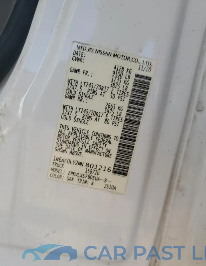 1N6AF0LY2MN801216# 14