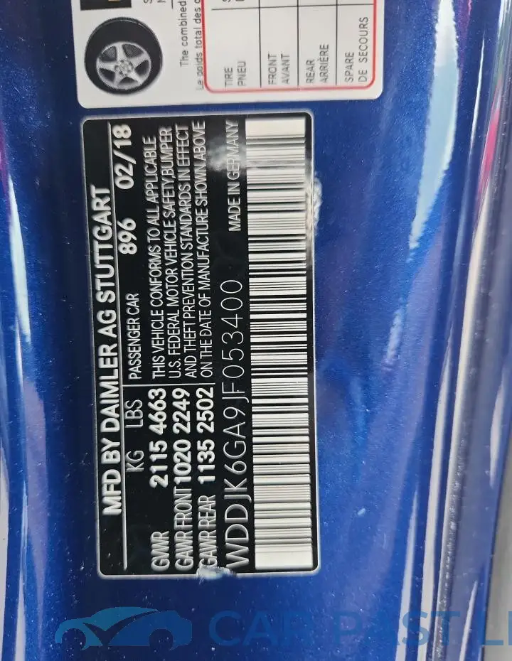 WDDJK6GA9JF053400# 12