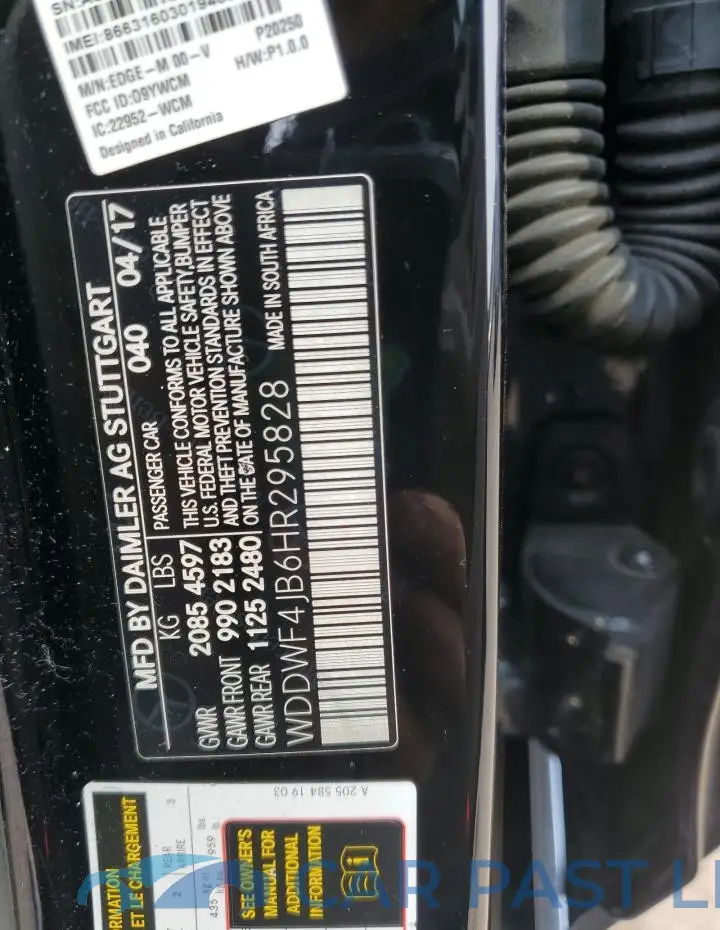 WDDWF4JB6HR295828# 12