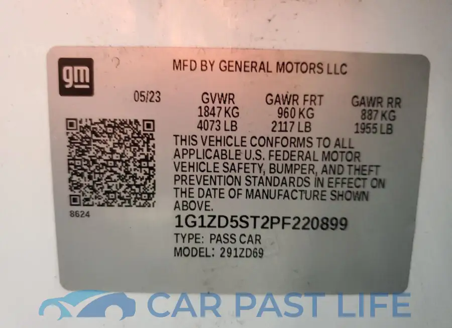 1G1ZD5ST2PF220899# 13