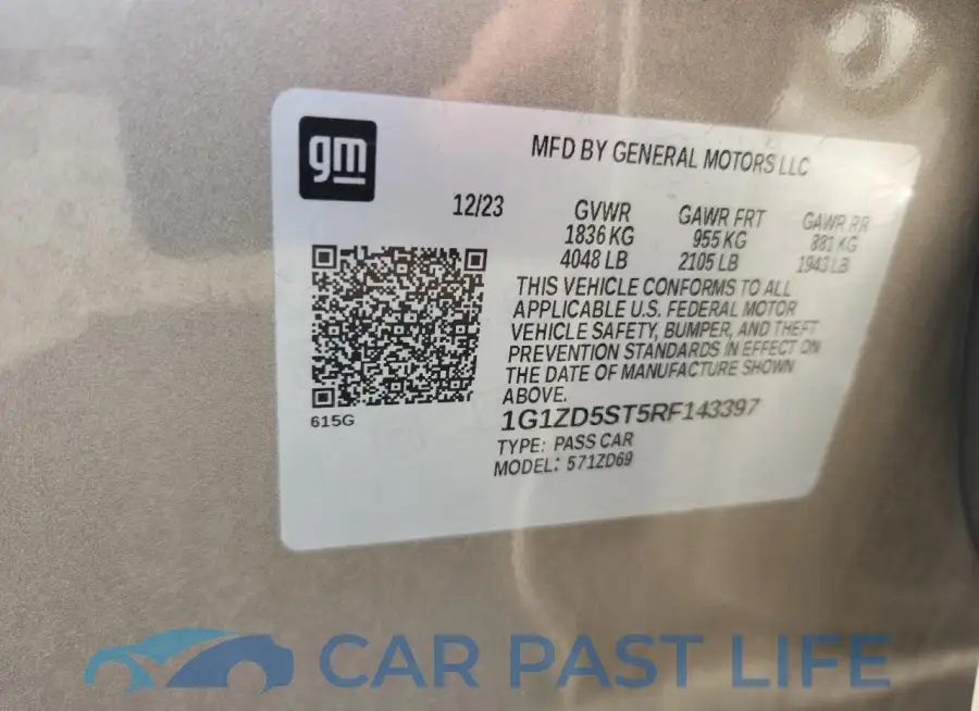 1G1ZD5ST5RF143397# 12