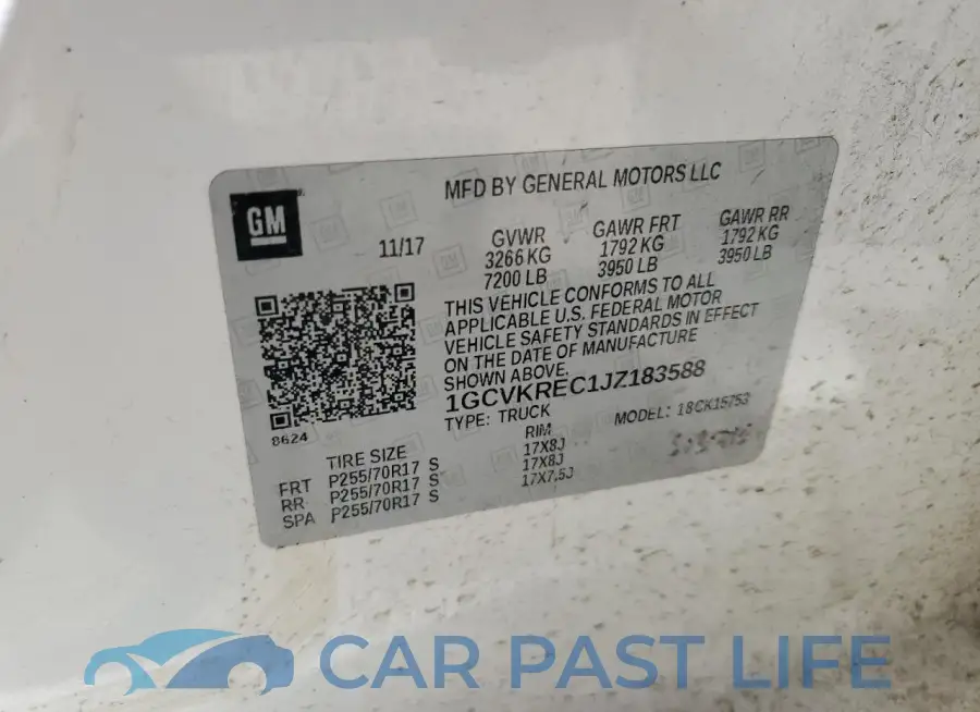 1GCVKREC1JZ183588# 12