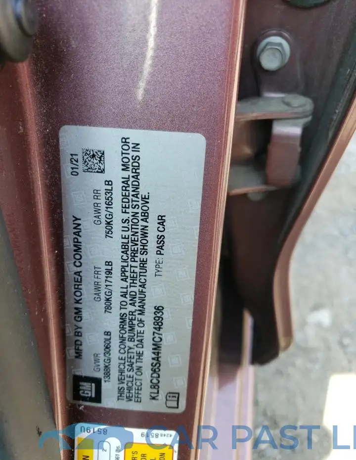 KL8CD6SA4MC748936# 12