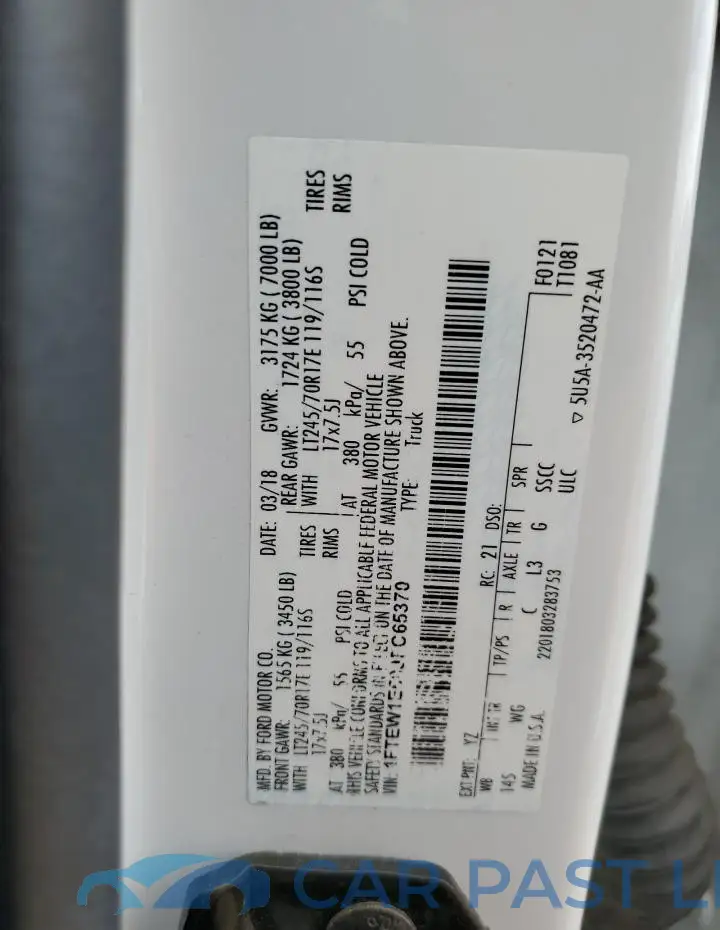 1FTEW1E50JFC65370# 12