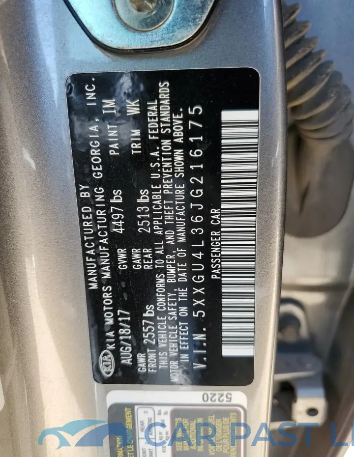 5XXGU4L36JG216175# 12