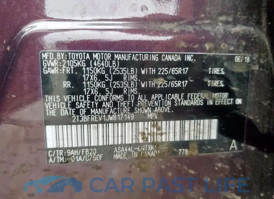 2T3BFREV1JW817149# 13