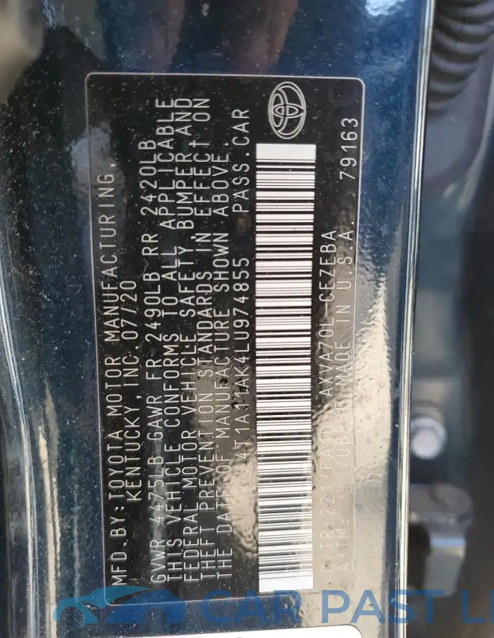 4T1A11AK4LU974855# 13