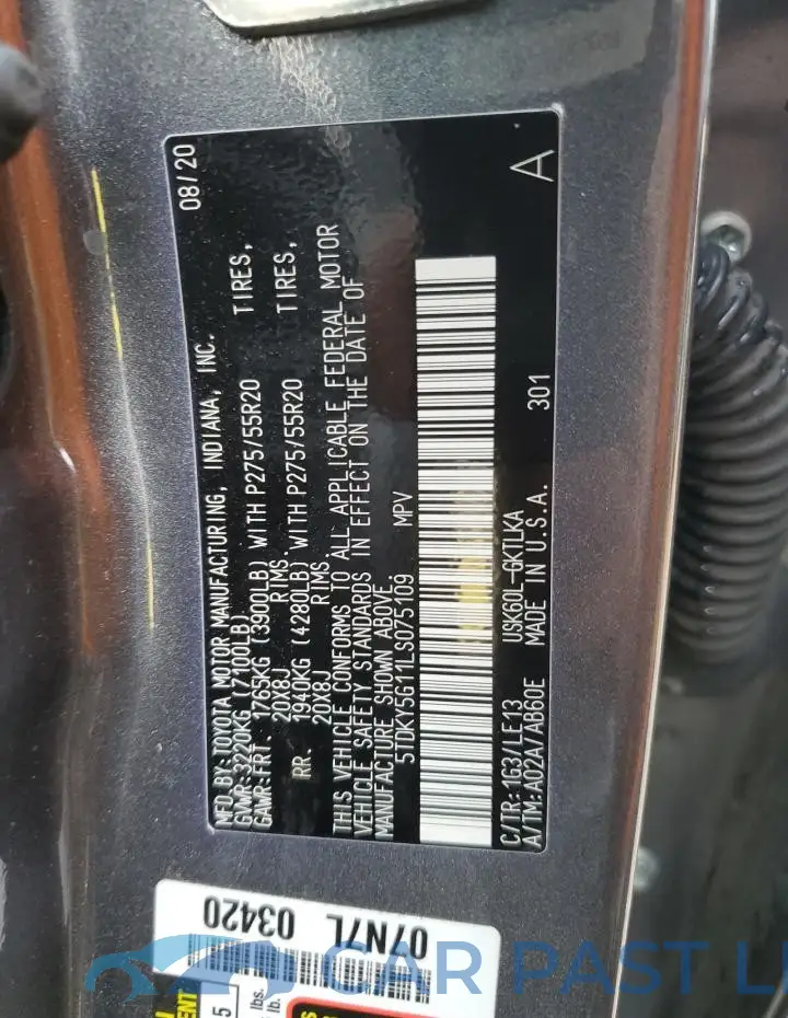 5TDKY5G11LS075109# 14