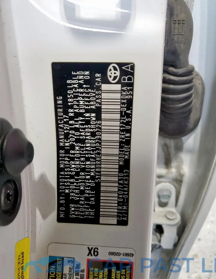 5YFBURHE3JP790726# 12