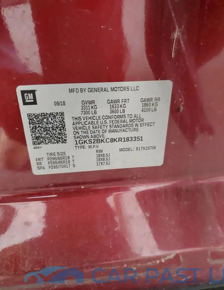 1GKS2BKC8KR183351# 13