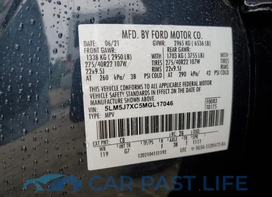 5LM5J7XC5MGL17046# 14
