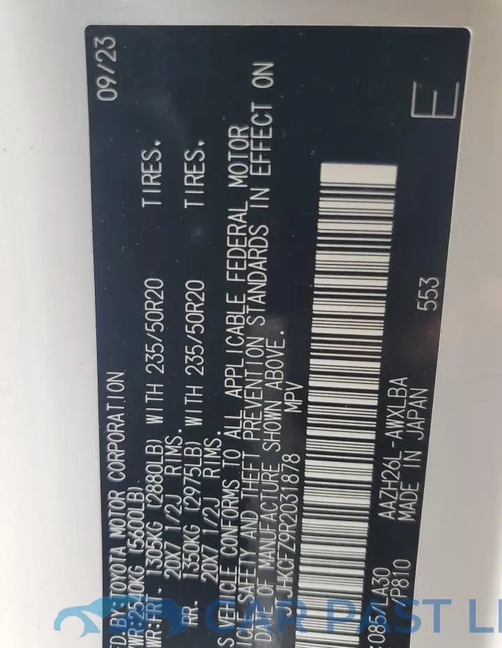 JTJHKCFZ9R2031878# 14