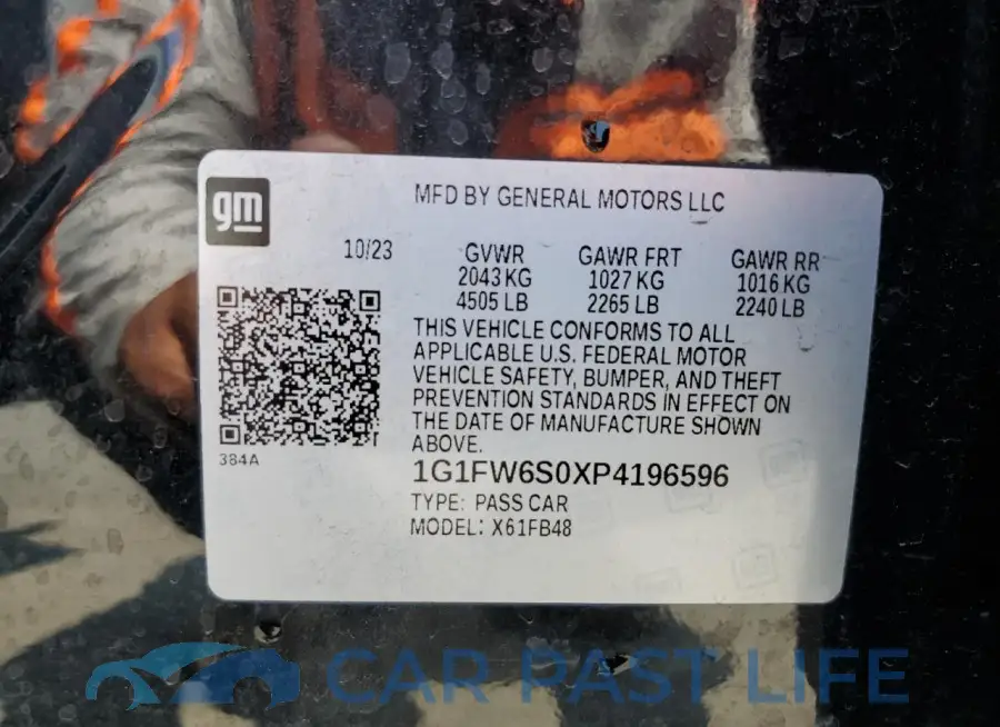 1G1FW6S0XP4196596# 12