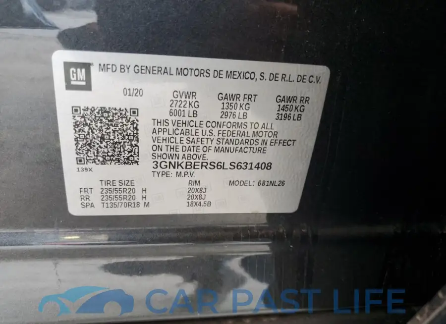 3GNKBERS6LS631408# 13