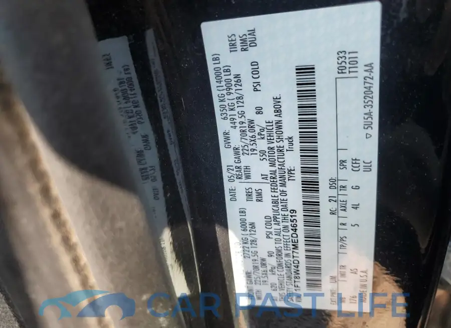 1FT8W4DT7MED46519# 12