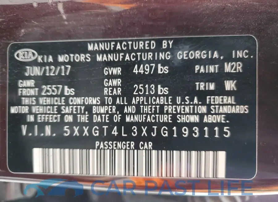 5XXGT4L3XJG193115# 12