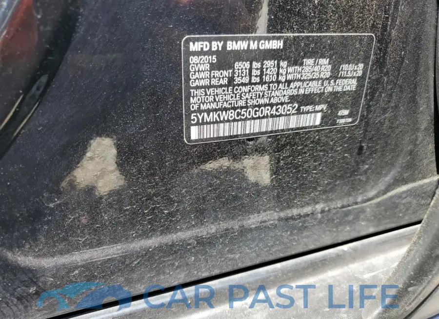 5YMKW8C50G0R43052# 13