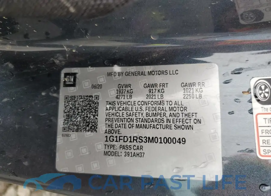 1G1FD1RS3M0100049# 12