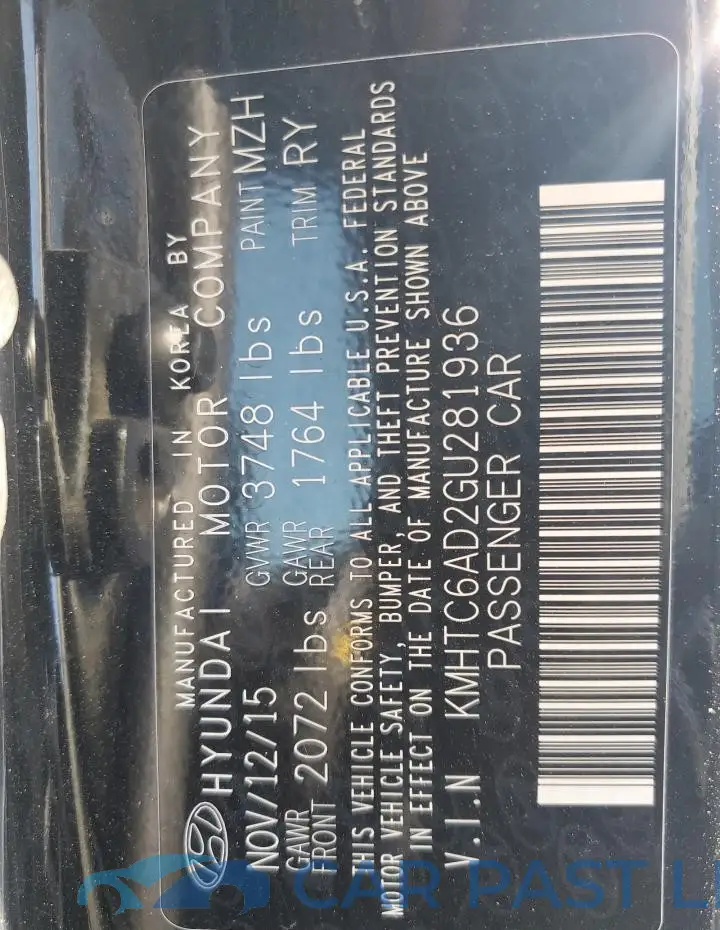 KMHTC6AD2GU281936# 12