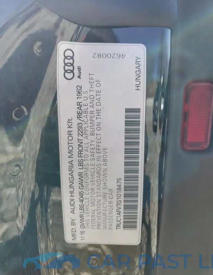 TRUC1AFV7G1018475# 12