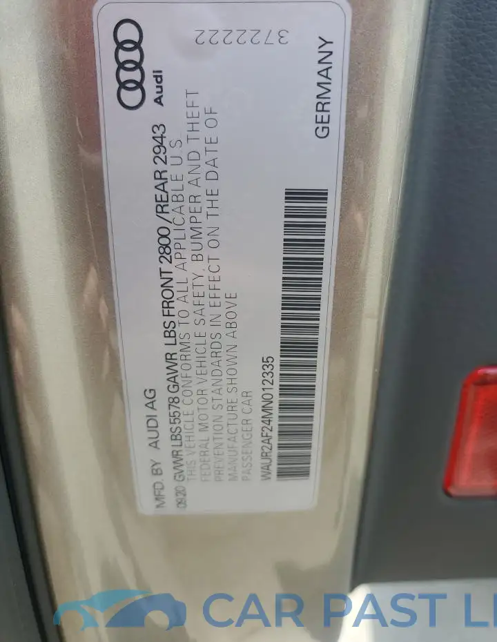 WAUR2AF24MN012335# 12