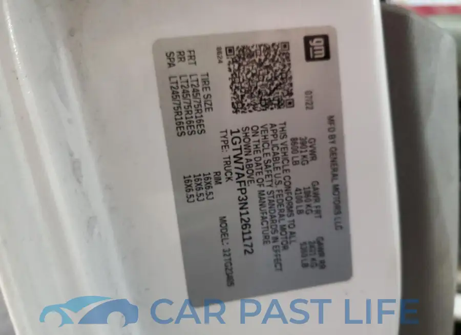1GTW7AFP3N1261172# 13