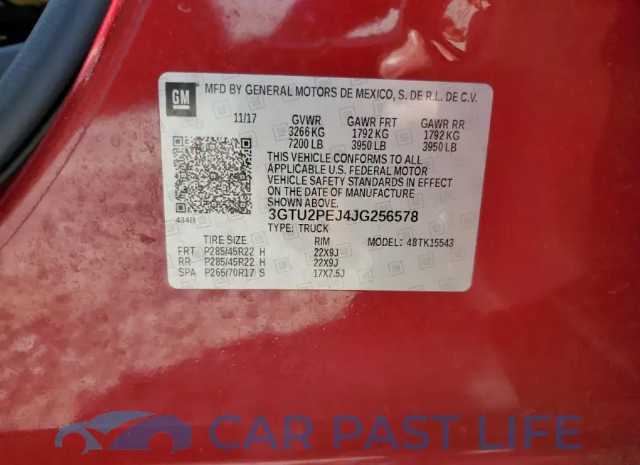 3GTU2PEJ4JG256578# 12
