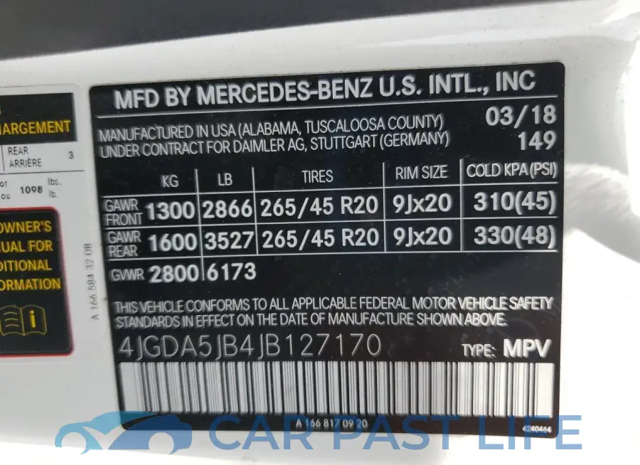 4JGDA5JB4JB127170# 14