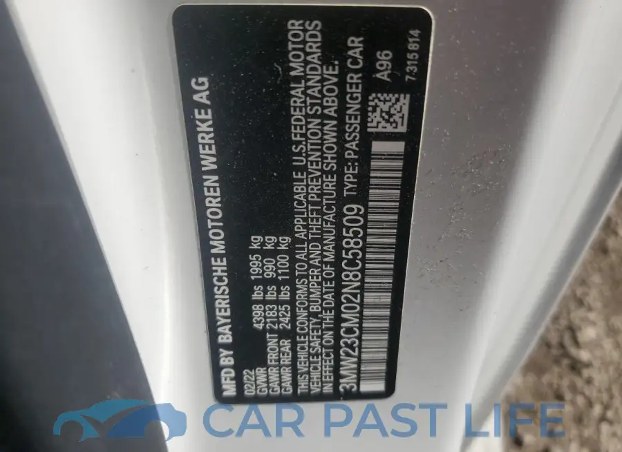 3MW23CM02N8C58509# 12