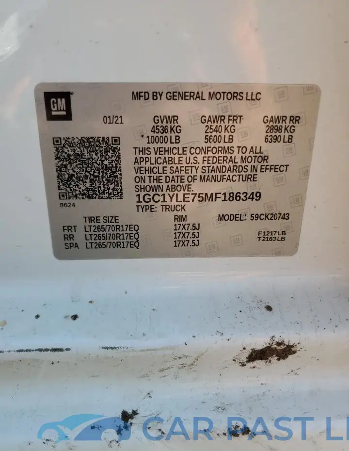 1GC1YLE75MF186349# 12