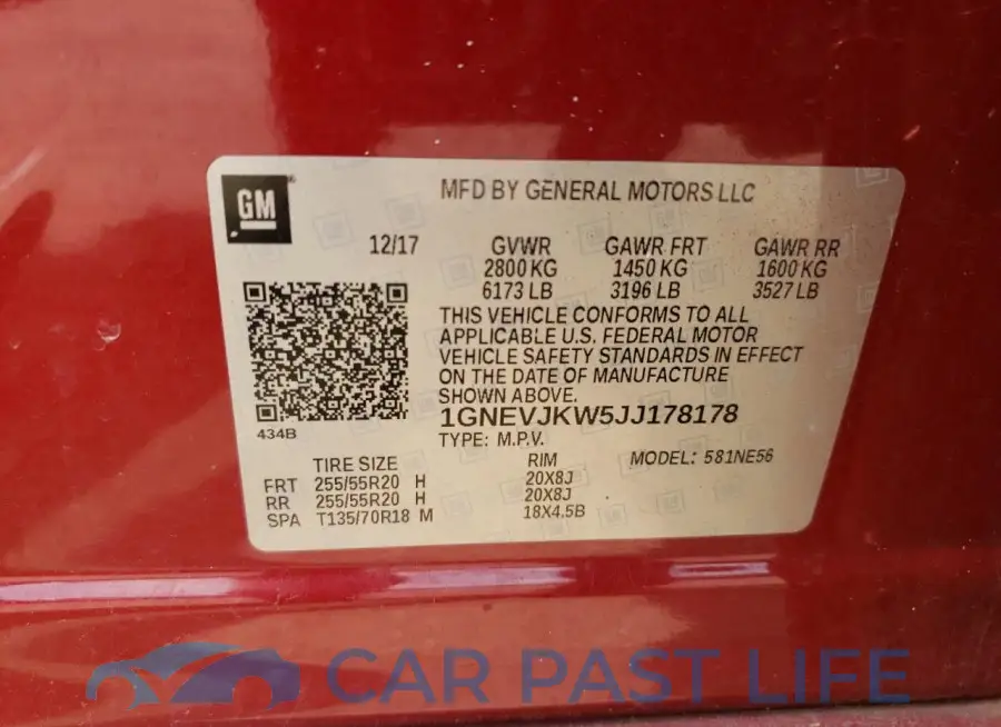 1GNEVJKW5JJ178178# 13