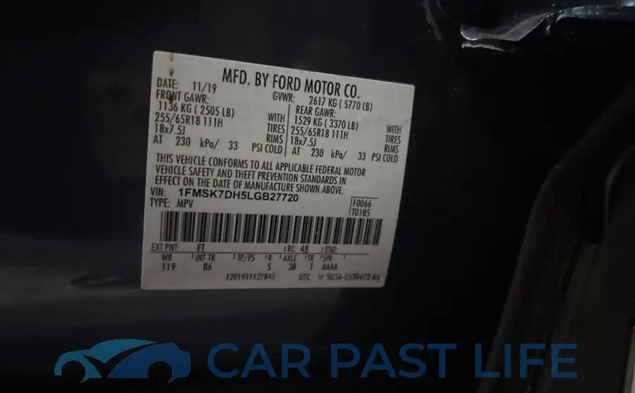 1FMSK7DH5LGB27720# 10