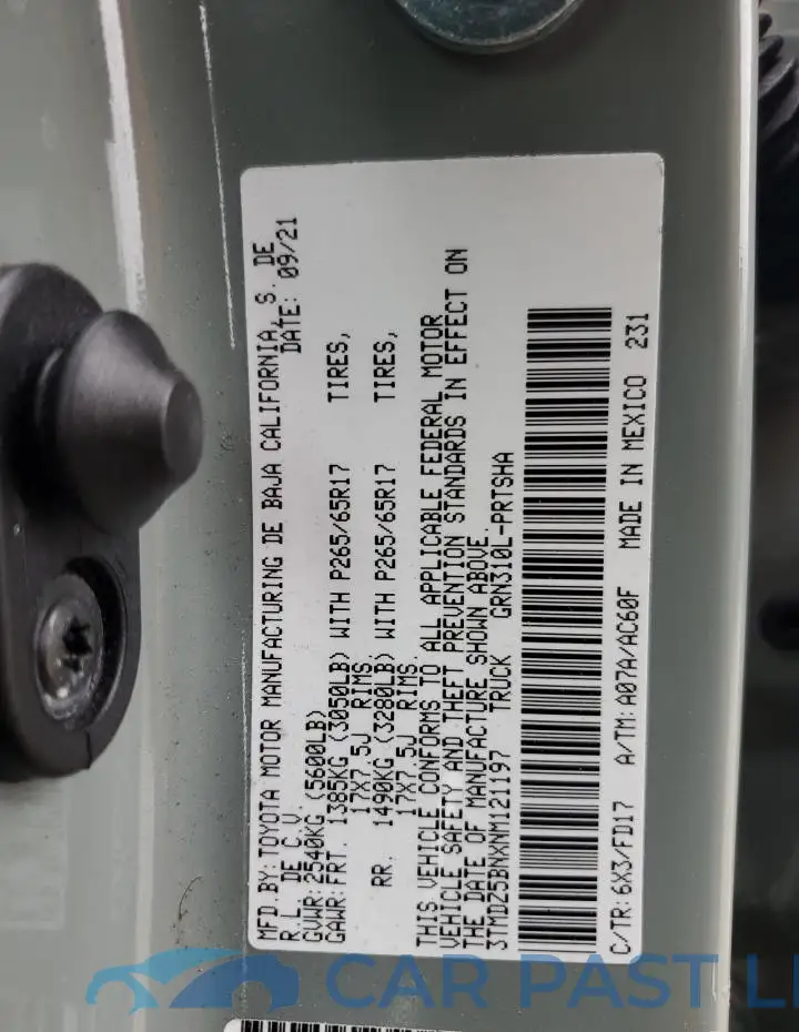 3TMDZ5BNXNM121197# 12